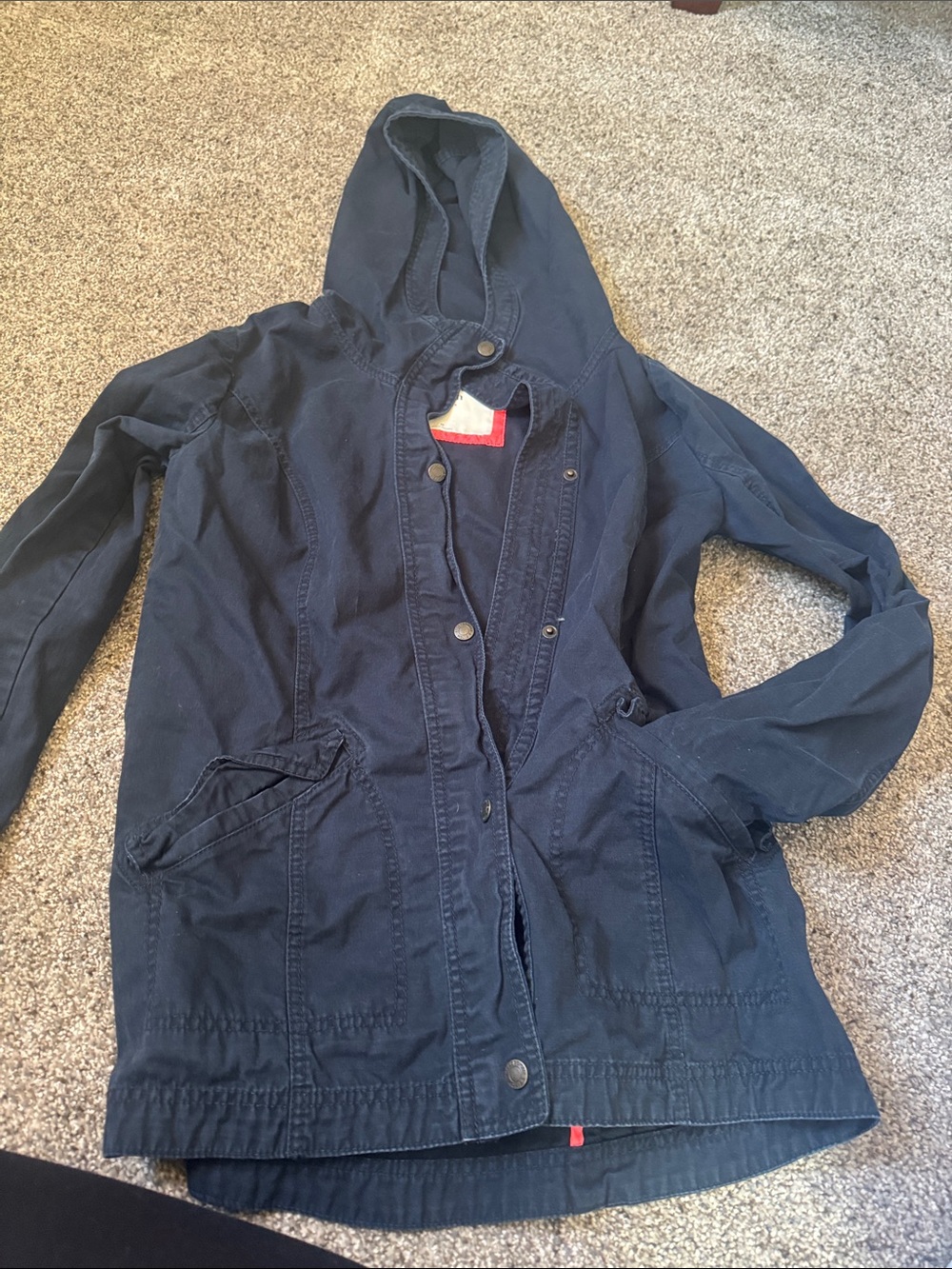 Abercrombie & Fitch Navy Hooded Utility Jacket